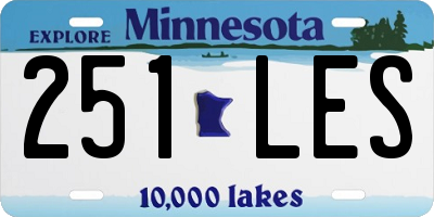 MN license plate 251LES