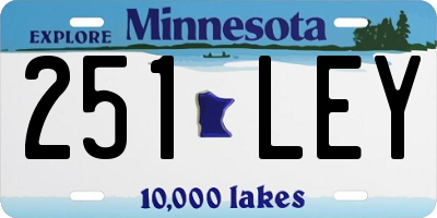 MN license plate 251LEY