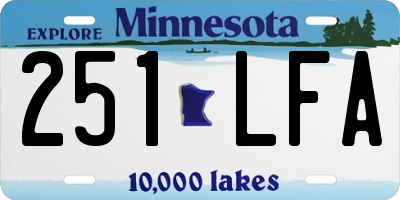 MN license plate 251LFA