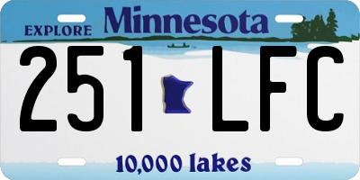 MN license plate 251LFC