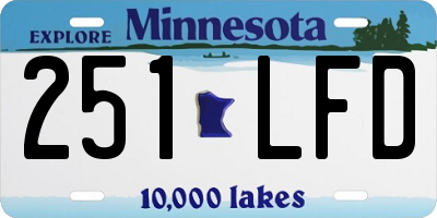 MN license plate 251LFD