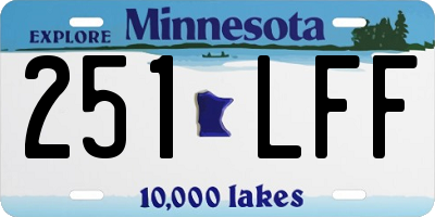 MN license plate 251LFF