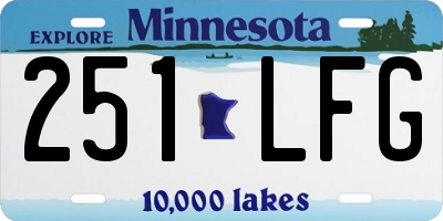 MN license plate 251LFG