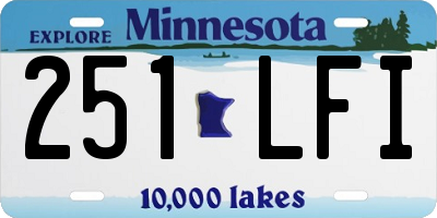 MN license plate 251LFI