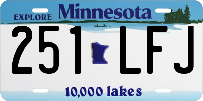 MN license plate 251LFJ