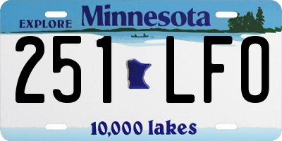 MN license plate 251LFO