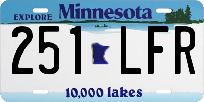 MN license plate 251LFR