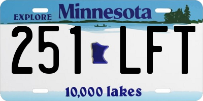 MN license plate 251LFT
