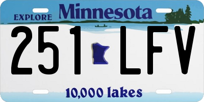 MN license plate 251LFV