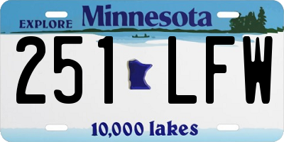 MN license plate 251LFW