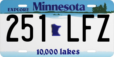 MN license plate 251LFZ