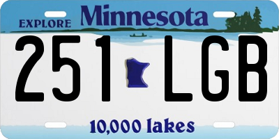 MN license plate 251LGB