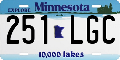 MN license plate 251LGC