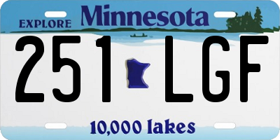 MN license plate 251LGF