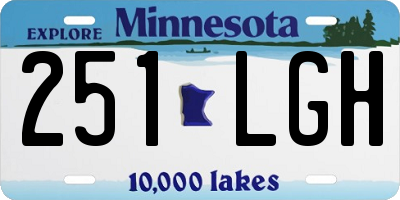 MN license plate 251LGH