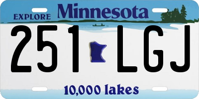 MN license plate 251LGJ