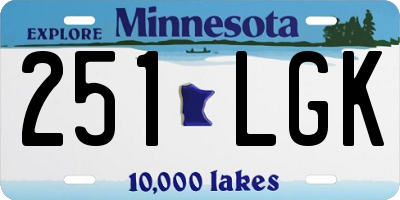 MN license plate 251LGK