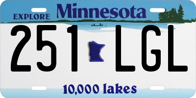 MN license plate 251LGL
