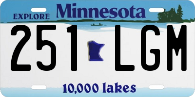MN license plate 251LGM