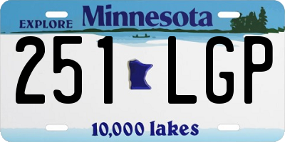 MN license plate 251LGP