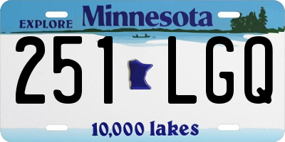 MN license plate 251LGQ