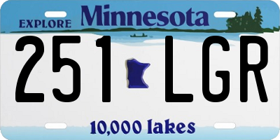 MN license plate 251LGR