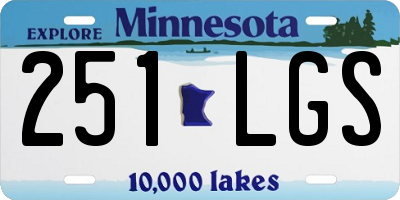 MN license plate 251LGS