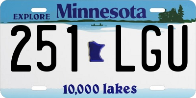 MN license plate 251LGU