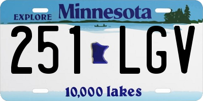 MN license plate 251LGV