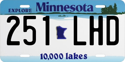 MN license plate 251LHD