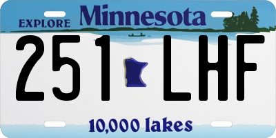 MN license plate 251LHF