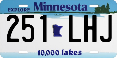 MN license plate 251LHJ