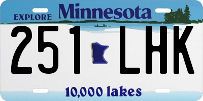 MN license plate 251LHK