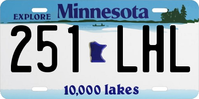 MN license plate 251LHL