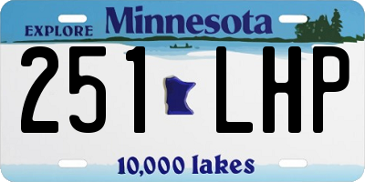 MN license plate 251LHP