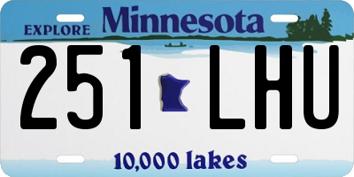 MN license plate 251LHU