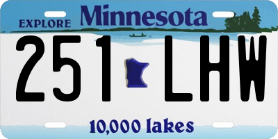 MN license plate 251LHW
