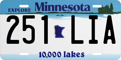 MN license plate 251LIA