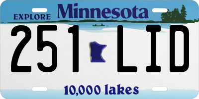 MN license plate 251LID
