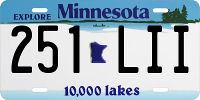 MN license plate 251LII