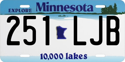 MN license plate 251LJB
