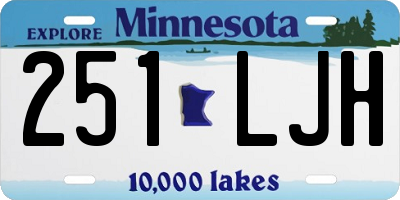 MN license plate 251LJH