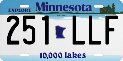 MN license plate 251LLF