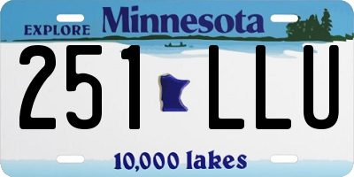 MN license plate 251LLU