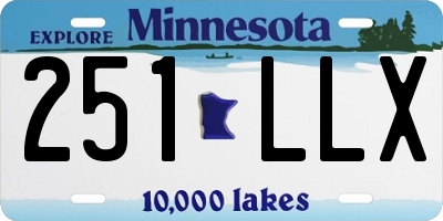MN license plate 251LLX