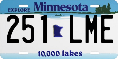 MN license plate 251LME