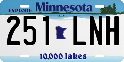 MN license plate 251LNH