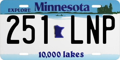 MN license plate 251LNP