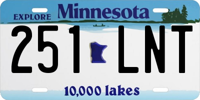MN license plate 251LNT