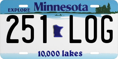 MN license plate 251LOG